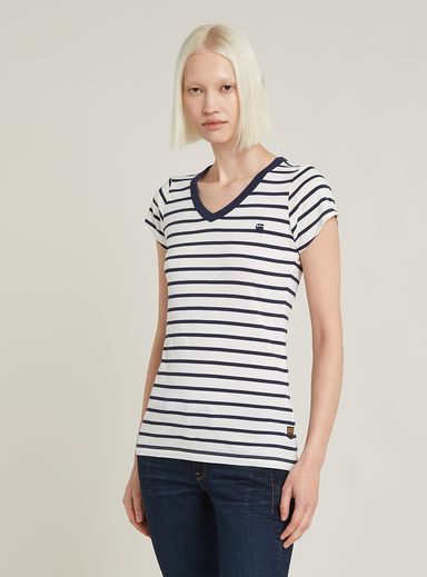Camiseta Eyben Stripe Slim V-Neck